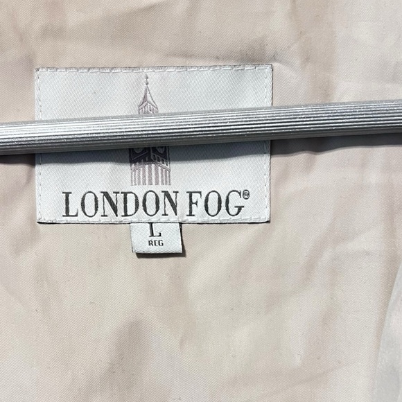 London Fog Taupe Hooded Utility Jacket – Size Large - Picture 4 of 6